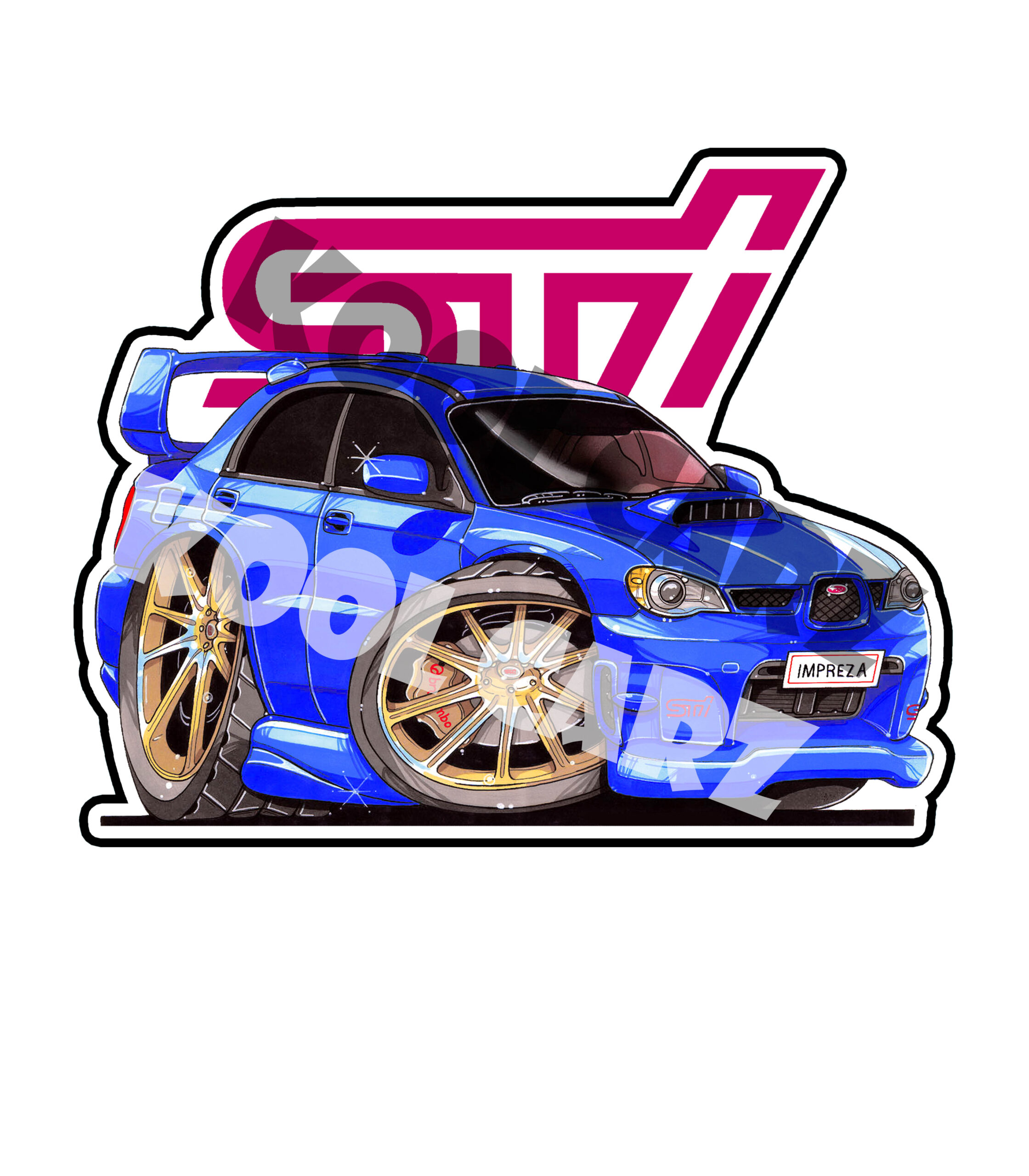 Subaru WRX STI Sticker - Koolcarz